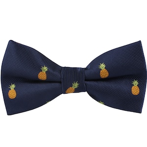 Pineapple Bow Tie for Him Fruit Lover Farmer Bowtie for Men Pine Apple Mens Bow Ties Groomsmen Groomsman Fun Quirky Wedding Bowtie image 1