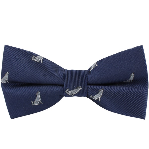 Wolf Dog Bowtie for Him | Dog Lover Fun Bowtie for Men | Wolf of Wall St Bow Ties Wolves Groomsmen Groomsman Timberwolves | Quirky Bowties