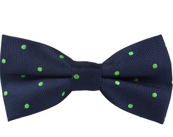 Navy Green Polka Dot Bow Tie Mens Mint Green Poka Dot Bow Ties for Men Bowties Wedding Bow Ties for Groomsmen Groomsman