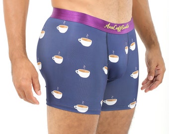 COFFEE CAFFEINE Lover Undies Underwear Mens | Capuccino Latte Briefs | Mens Jocks Boxers Him | Groomsmen Wedding Underwear | Undies Gift Men