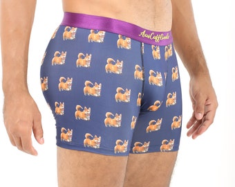 CORGI DOG Puppy Undies Underwear Mens | Animal Pet Lover Briefs | Jocks Boxers Him | Groomsmen Wedding Underwear | Undies Gift for Dad Xmas