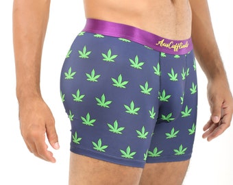 WEED Underwear Mens | 420 Cannabis Marijuana Mary Jane Grass Briefs | Marijuana Hemp Boxers Him | Wedding Underwear | Gunja Undies Gift Dad