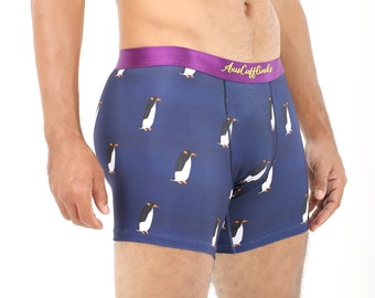 PENGUIN Happy Feet Undies Underwear Mens | Animal Lover Briefs | Jocks Boxers Him | Groomsmen Wedding Underwear | Undies Gift for Dad Xmas