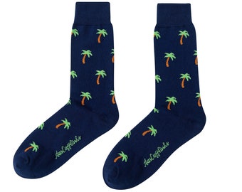 Palm Tree Socks for Him | Environmentalist Nature Lover Forest Conservation Socks for Him | Mens Happy Socks | Novelty Socks Xmas Gift