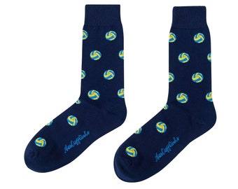 Volleyball Socks for Him | Net Sports Socks for Men | Beach Sports Gifts Socks for Men | Xmas Socks Going Away Gift for Him