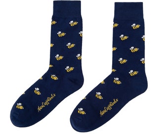 Honey Bee Socks for Him | Bee Animal Lover | Insect Funky Socks Bee Keeper | Mens Happy Socks | Novelty Socks Christmas Gift Him | Beekeeper