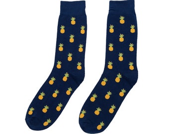 Pineapple Socks for Him Fruit Lover Fruits Farmer Socks Pine Apple |  Funky Socks for Him | Happy Socks for Men | Novelty Socks Xmas Gift