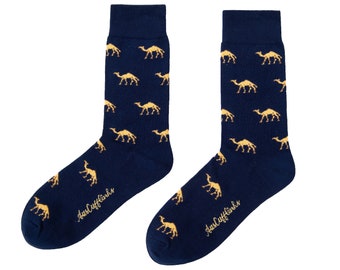 Camel Desert Socks for Him | Animal Lover | Animal Funky Socks for Him | Mens Happy Socks | Novelty Socks Christmas Gift Him | Cute Socks