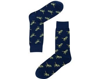 T-Rex Dinosaur Lover Socks for Mens Animal Socks | TRex Dinosor Gift for Him | Work Colleague | Dinosaur Xmas Gift | Lover Jurassic Park