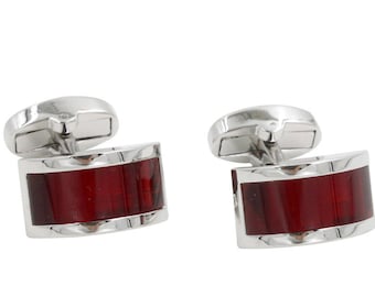 Royal Lion Cufflinks Rectangular Mexican Sweetheart Mexico Flag