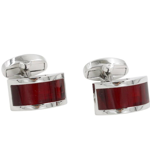 Ruby Anniversary Gift for Husband | Red Ruby Cufflinks | Premium Cuff Links & Gift Box Included |  Wedding Gift for Men | 5 Year Warranty