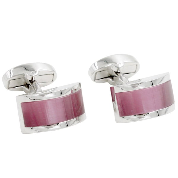Pink Sapphire Cufflinks for Men | Wedding Anniversary Gift for Him | 5 Year Warranty & Gift Box Included!