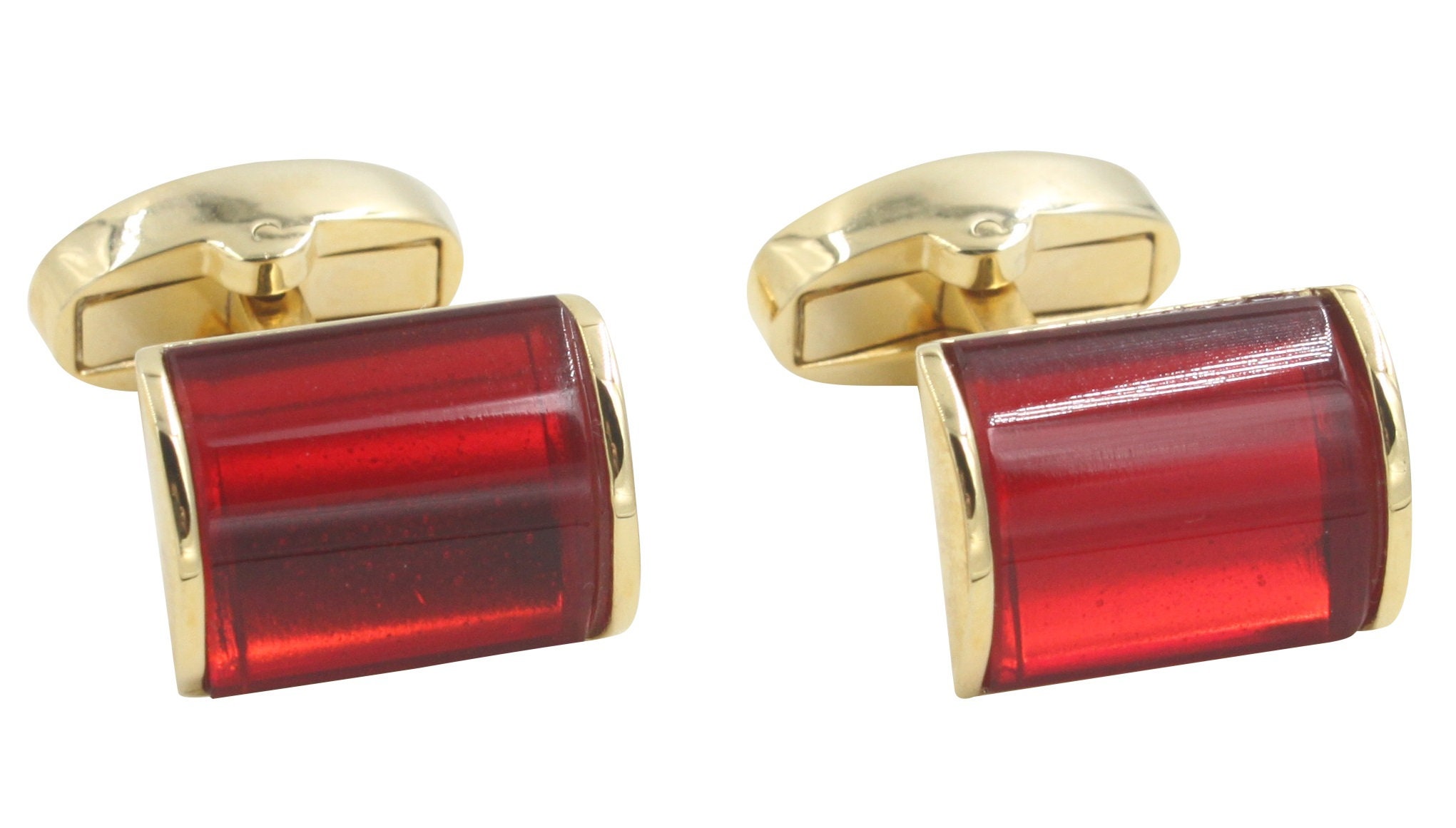 Ruby Wedding Anniversary Gift for Him Ruby Red Gold Edge Etsy