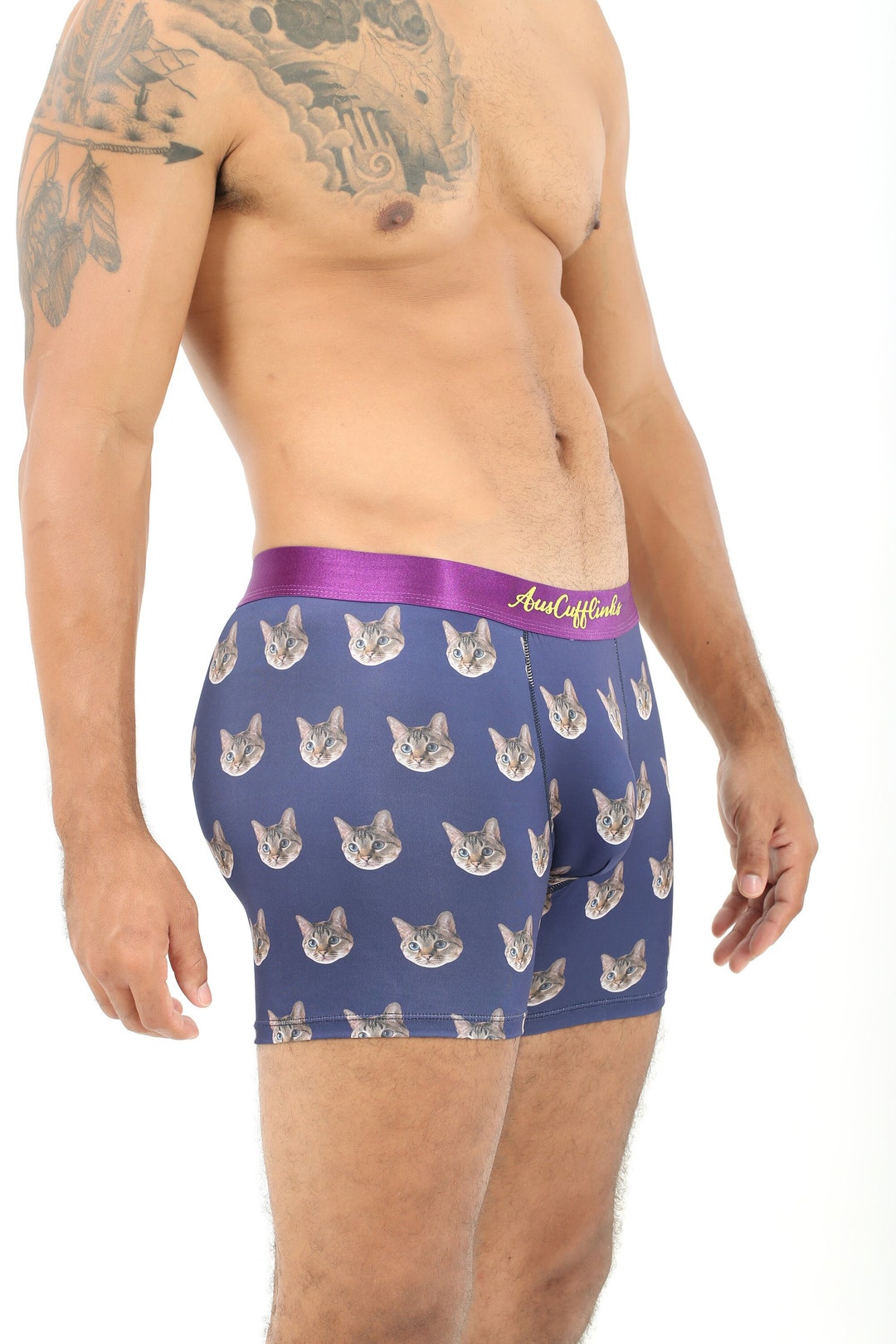 Back Side Cute Kitten Written Soft Underwear