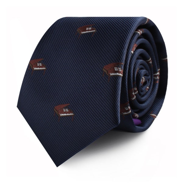 Pianist Piano Player Tie for Him | Musician Gift for Men | Keyboard Player Neckties for Men | Work Colleague Going Away Gift for Him