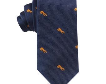 Birthday Gift for Men | Fox Skinny Tie Mens Necktie Animal Tie | Orange Fox Mens Gift for Him | Groomsmen Wedding Ties | Work Colleague Tie