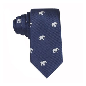 Elephant Tie for Him Elephant Gift for Him Animal Lover Neckties for Men Work Colleague Going Away Gift for Him zdjęcie 2