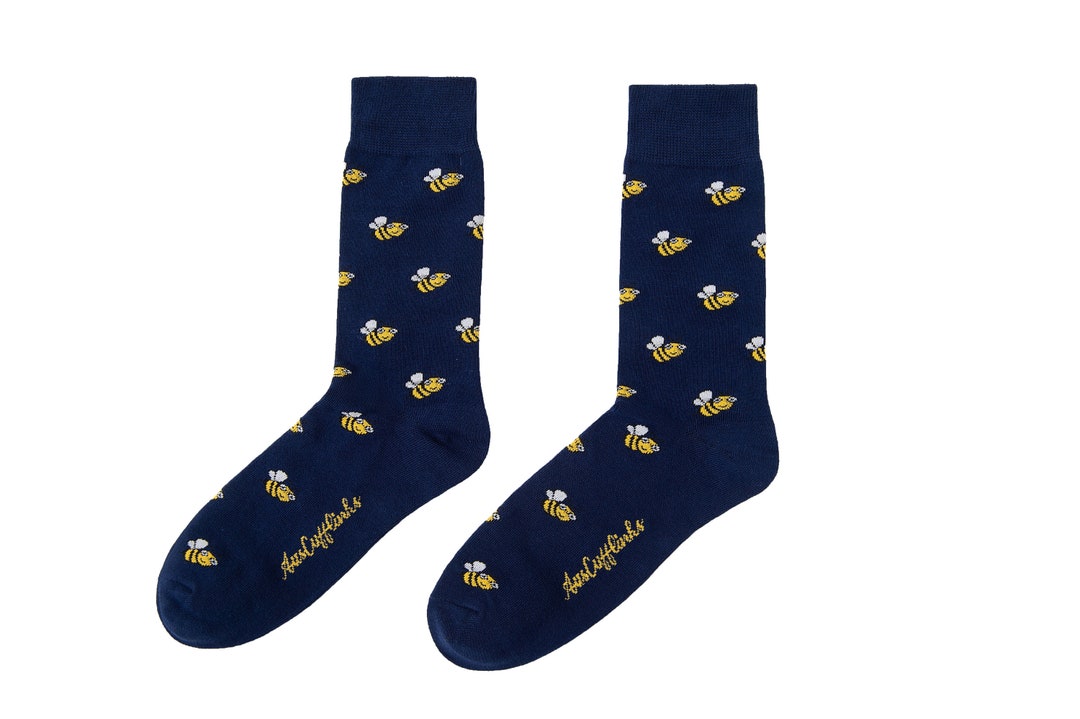 Honey Bee Socks for Him Bee Animal Lover Insect Funky Socks Bee Keeper