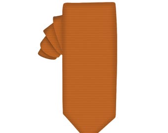 Orange Tie for Wedding Mens Tie Husband Gift Groomsmen Tie Mens Groomsmen Ties Groom Gift for Him Gift for Dad