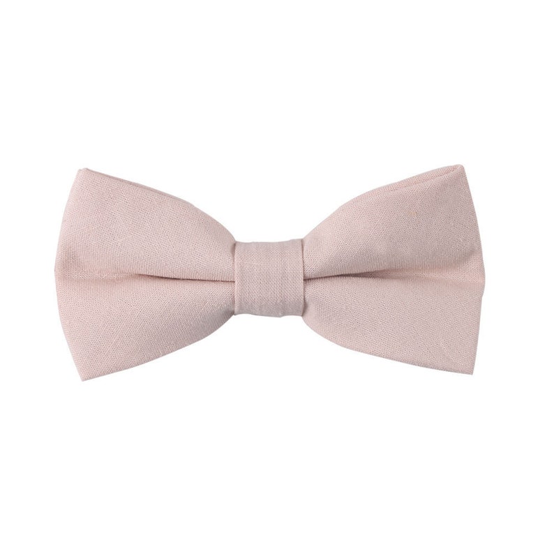 Light Pink Bow Tie Linen & Cotton Bow Tie for Men Husband Gift | Etsy