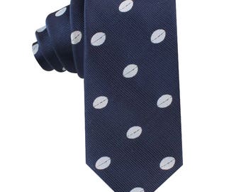 Rugby Fan Skinny Tie Mens Necktie | Rugby Union League Ball Sports Tie | Birthday Gift for Him | Groomsmen Wedding Ties | Fathers Day Tie