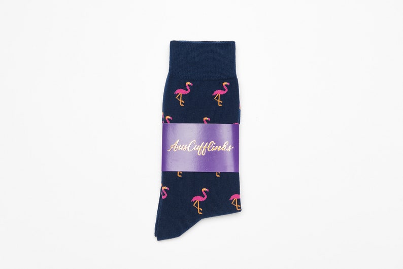 Pink Flamingo Groomsmen Wedding Socks Xmas Present for Dad Women Socks for Her Christmas Gift Socks image 5