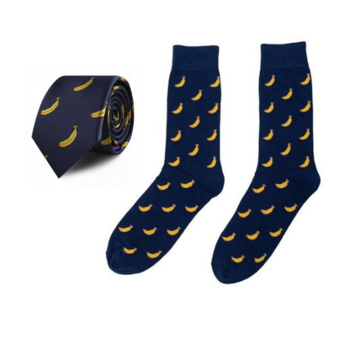 Banana Socks & Tie Combo Gift for Men Banana Farmer Tie for Etsy