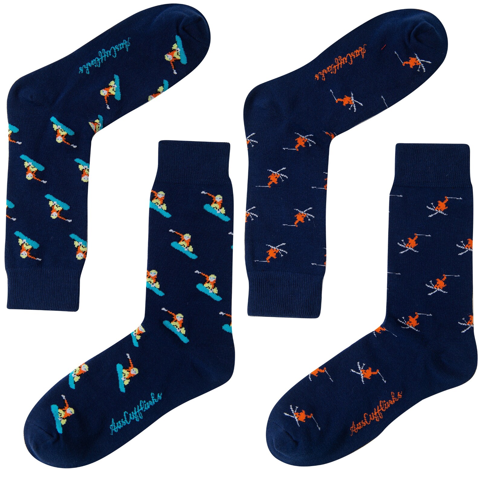 Snowboarder Ski Socks Snow Sports Lover Socks Gift for Him Etsy
