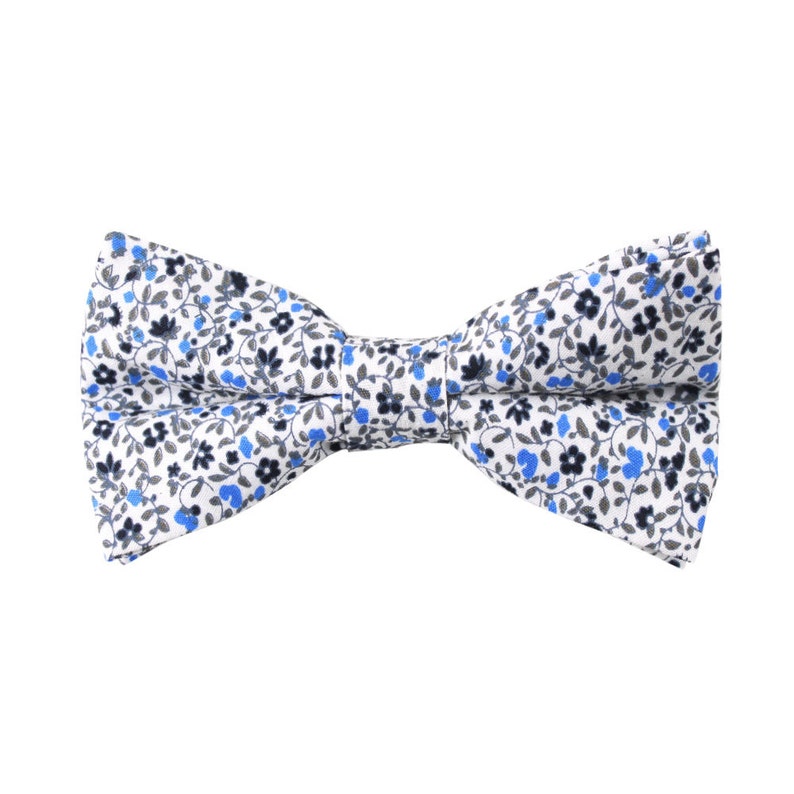 GUSLESON Pre-Tied Floral Bow Tie & Pocket Square Set With Cufflinks – Silk Blend Formal Accessory Gift