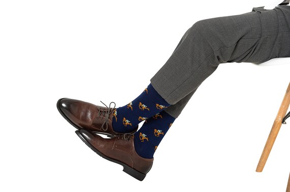 Horse Racing Socks for Men Equestrian Rider Animal Lover Horse