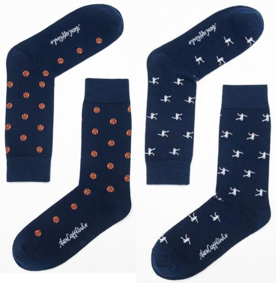 Basketball Fan Gift for Him 2 Pack Socks Combo Basketball Fan Etsy