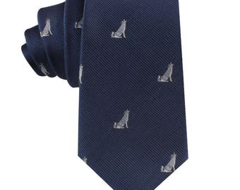 Perro Lobo Corbata Flaca Corbata Hombre Corbata Animal / Lobo de Wall Street Regalo para Él / Novios Corbata de Boda / Corbata de Colega de Trabajo / Regalo de Padres