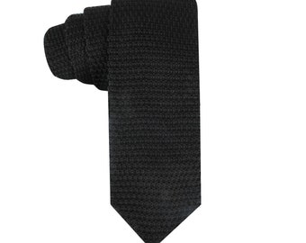 Father's Day Gift Men Skinny Solid Color Knitted Woven Slim Square Tie Necktie