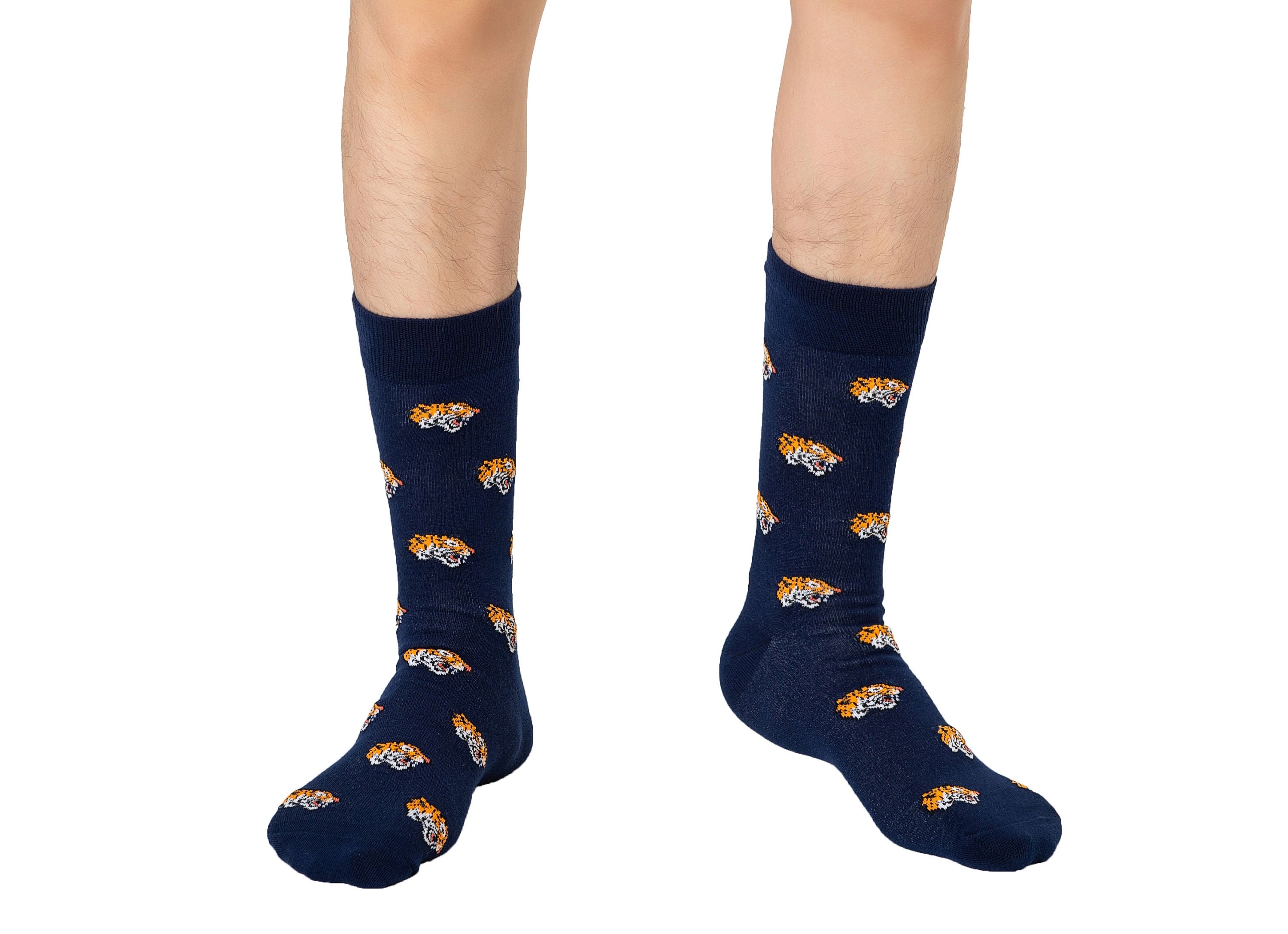 Tiger Animal Socks for Mens Animal Socks Big Cat Stripes | Etsy