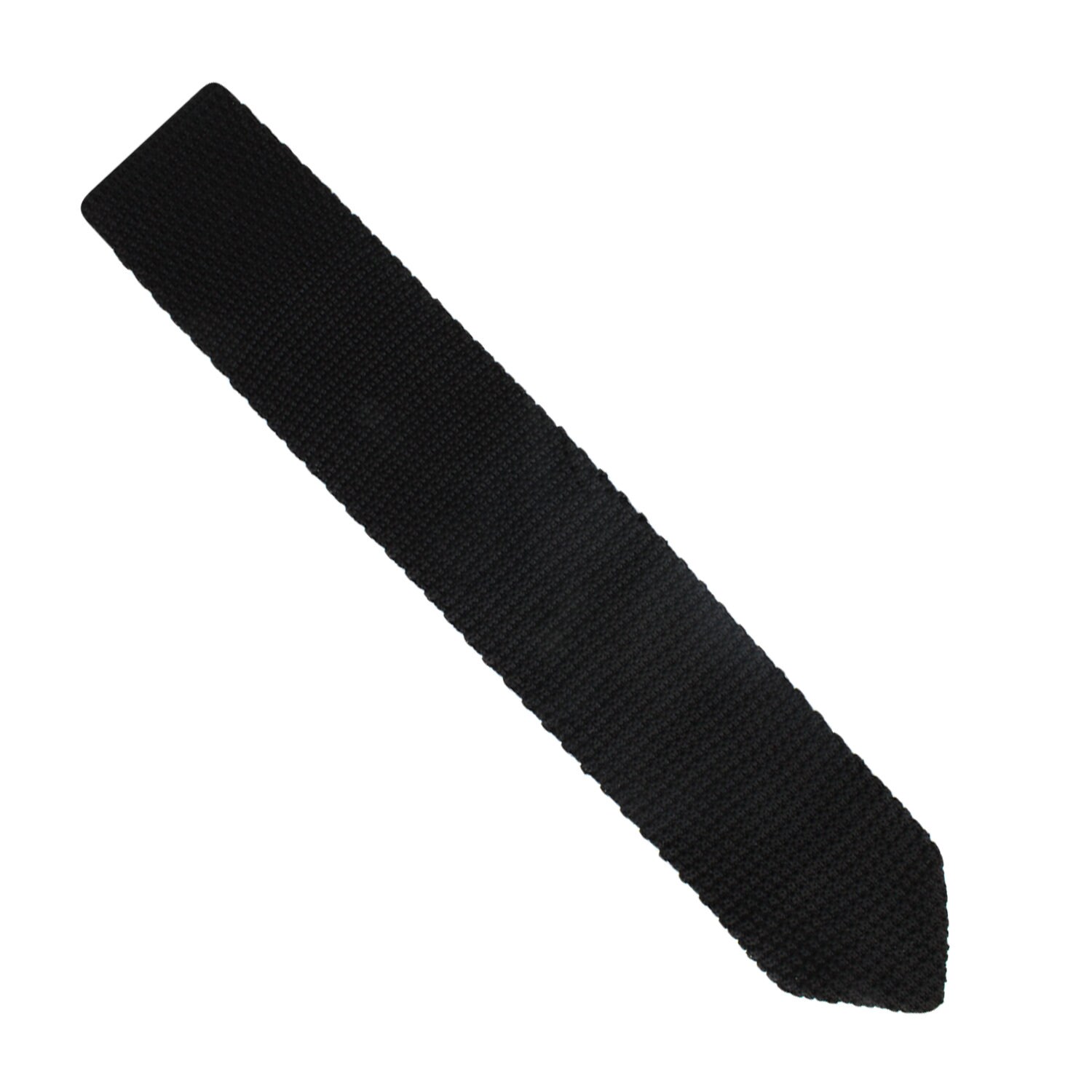 Black Knit Tie Mens Jet Black Knitted Tie Husband Gift Etsy