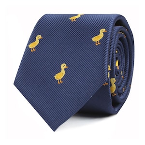 Ente Krawatte für Ihn Entlein Tierliebhaber Krawatten für Männer Vogel Geschenk für Ihn Arbeitskollege Weggehen Geschenk für Ihn Vatertagskrawatte Bild 1