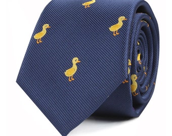 Duck Tie for Him | Duckling Animal Lover Neckties for Men | Bird Gift for Him | Work Colleague Going Away Gift for Him | Fathers Day Tie