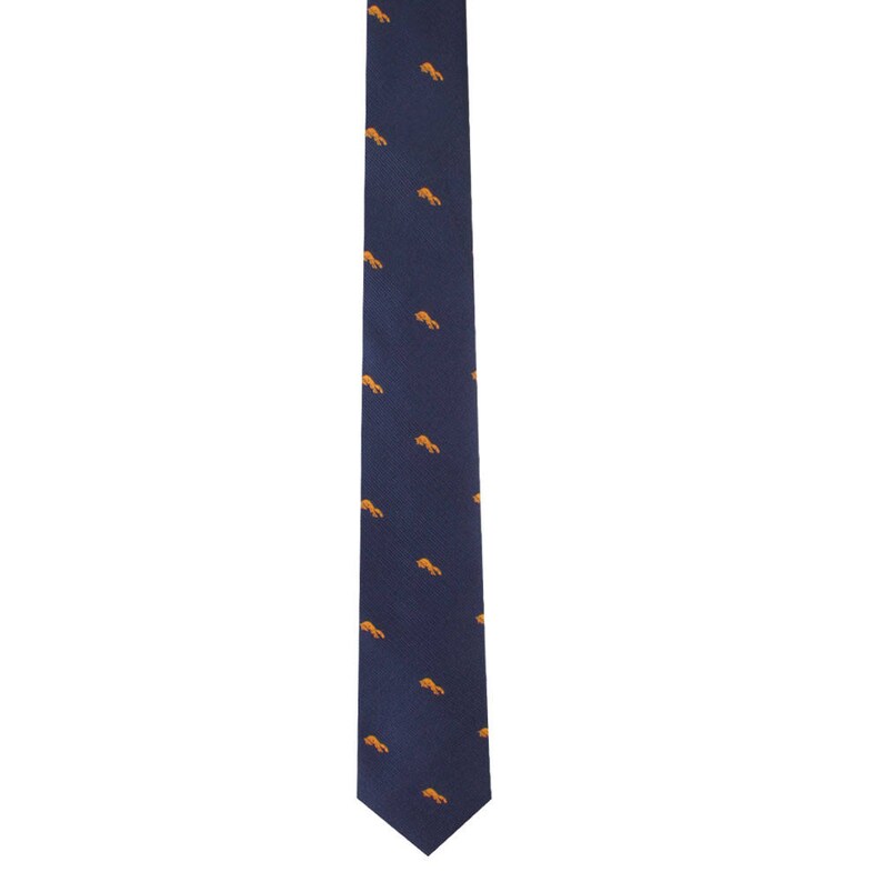 Groomsmen Wedding Ties Orange Fox Mens Gift for Him Fox Skinny Tie Mens Necktie Animal Tie Work Colleague Tie Birthday Gift for Men
