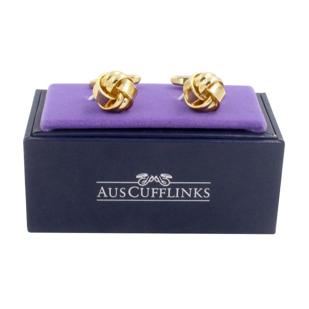 Gold Knot Cufflinks Golden Cuff Links Groomsmen Cufflinks - Etsy