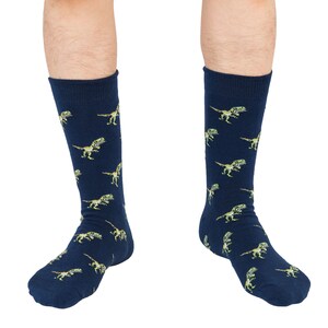 T-Rex Dinosaur Lover Socks for Mens Animal Socks TRex Dinosor Gift for Him Work Colleague Dinosaur Xmas Gift Lover Jurassic Park image 10