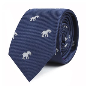 Elephant Tie for Him Elephant Gift for Him Animal Lover Neckties for Men Work Colleague Going Away Gift for Him zdjęcie 1