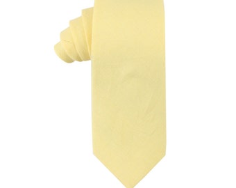 Yellow Business Tie Linen & Cotton Tie Mens Tie Husband Gift Groomsmen Tie Mens Gift for Dad Groomsmen Gift Groom Gift for Him