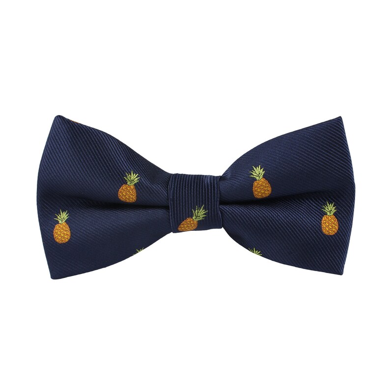 Pineapple Bow Tie for Him Fruit Lover Farmer Bowtie for Men Pine Apple Mens Bow Ties Groomsmen Groomsman Fun Quirky Wedding Bowtie image 7