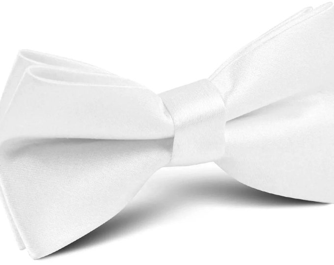 White Bow Tie Bowtie Husband Gift Groomsmen Bowtie Mens Gift for Dad Gift for Him Present for Husband Bow Ties for Men