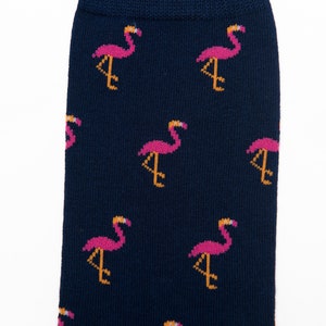 Pink Flamingo Groomsmen Wedding Socks Xmas Present for Dad Women Socks for Her Christmas Gift Socks image 3