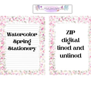 Digital Spring Stationary Set Lined And Unlined JPeG