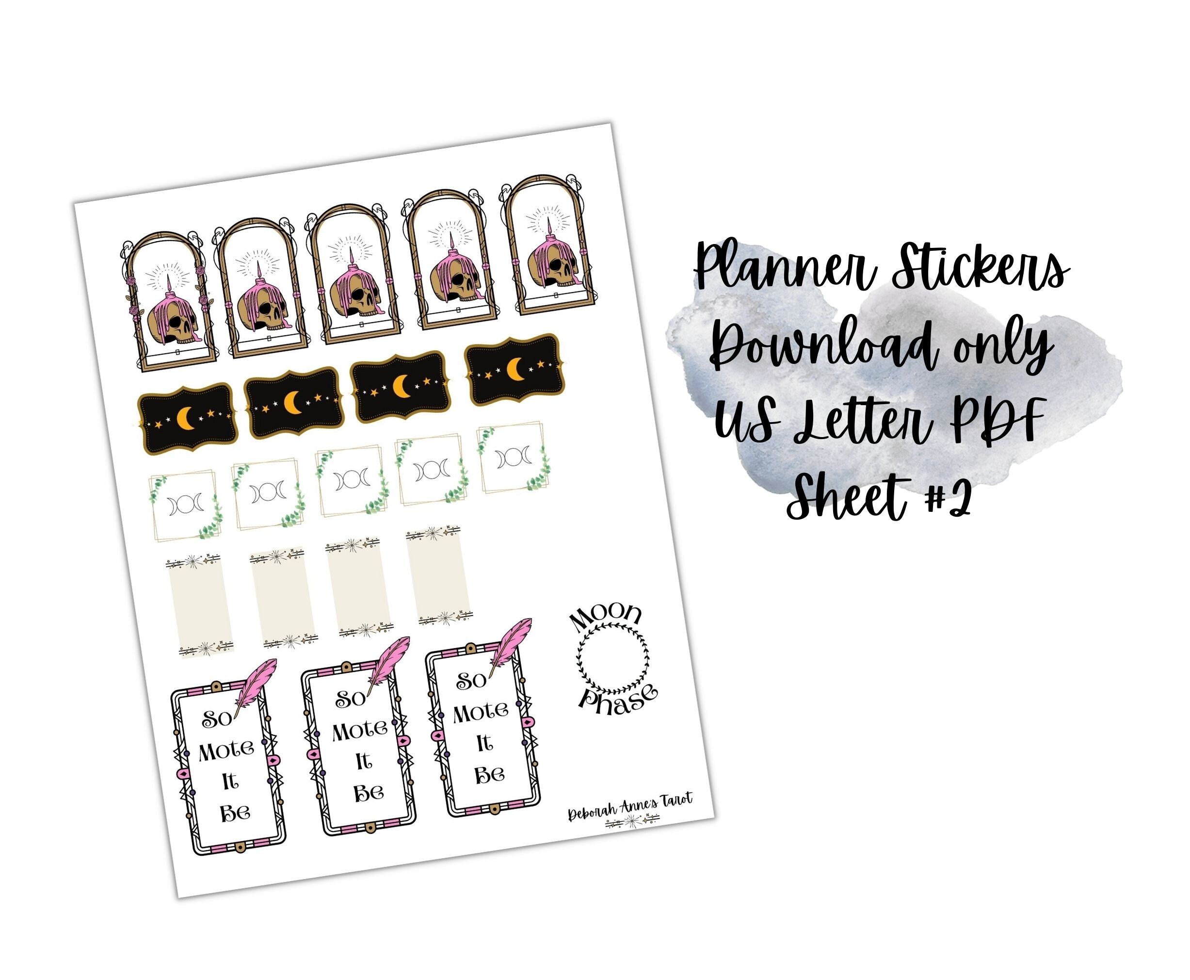 Printable Download ONLY Pentacle Pentagram Weekly Planner Sticker ...