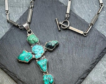 Turquoise Cross Necklace