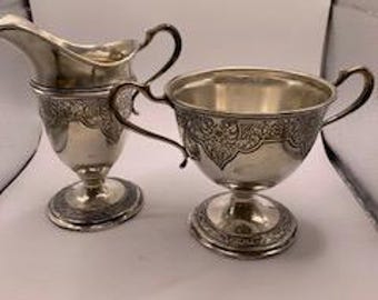Sterling Silver Cream Jug and Sugar Basin