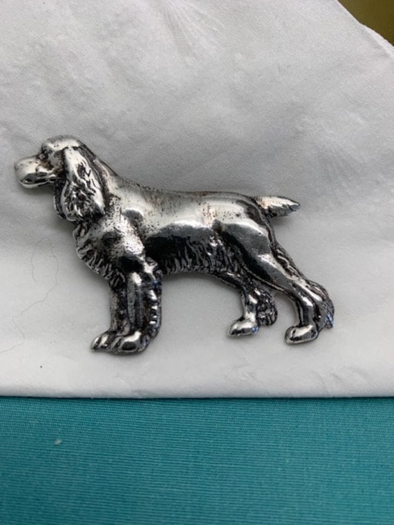 Sterling Silver Cocker Spaniel Pin - image 1